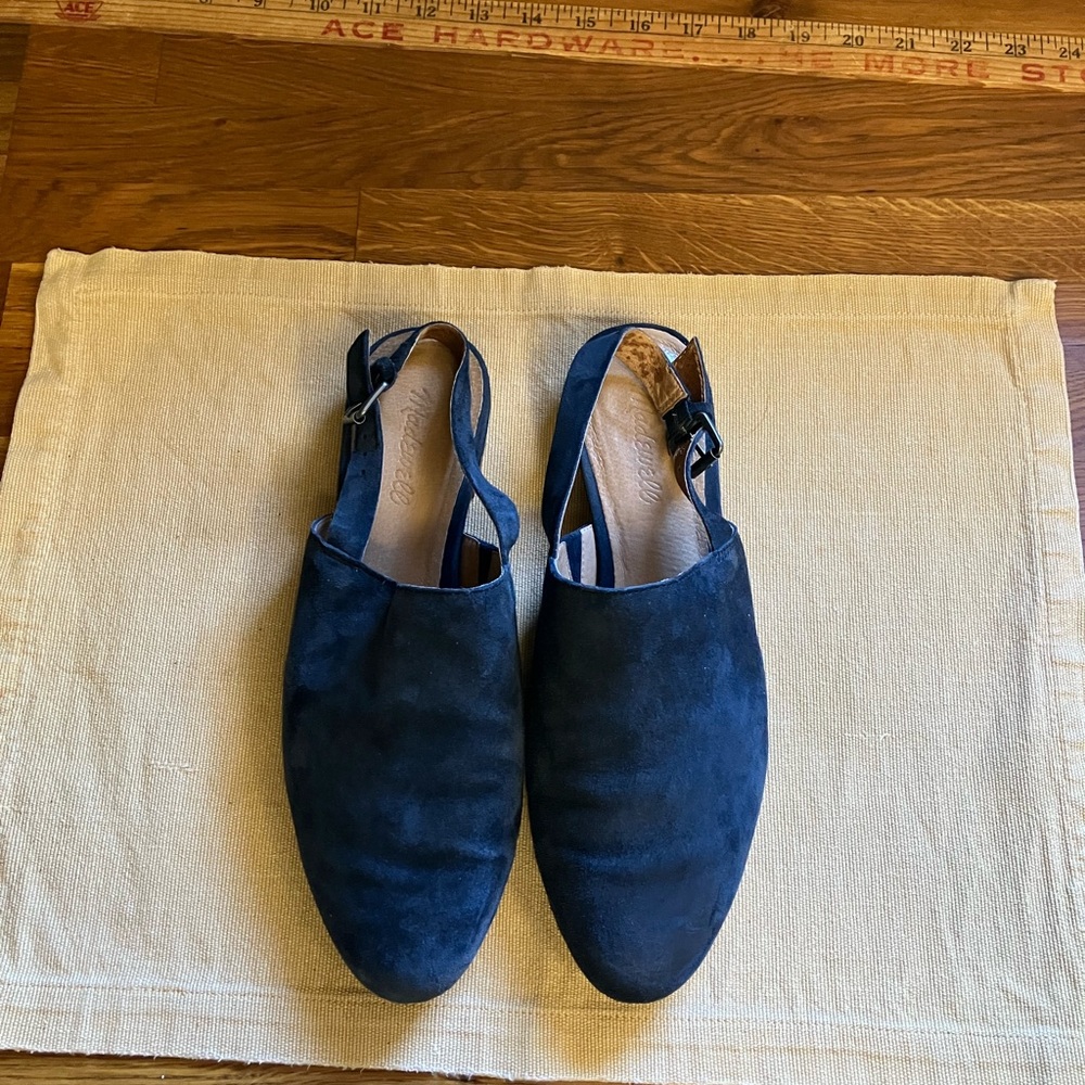 Madewell Blue Suede Loafers Slip-Ons